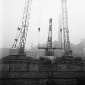 Ubåten Aborren lyft i docka (Motorn)