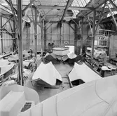 Segelbåten Viggen i platsverkstan