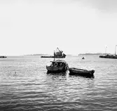 Dykarbåt och g:a Belos vid kaj