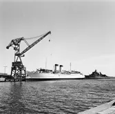 Tågfärjan Drottning Victoria vid verkstadskaj