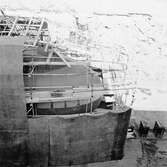 Ställningar runt ubåten Sjöbjörnen i oscarsdockan