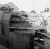 Ställningar runt ubåten Sjöbjörnen i oscarsdockan