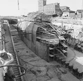 Ställningar runt ubåten Sjöbjörnen i oscarsdockan