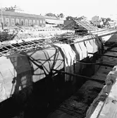 Ställningar runt ubåten Sjöbjörnen i oscarsdockan