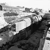 Ställningar runt ubåten Sjöbjörnen i oscarsdockan