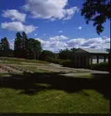 Begravningsplatsen som hör till Kustsanatoriet Apelviken invigdes 1927, här fotograferad 1996. 136 personer är begravda här. Först sattes vita träkors vid gravarna men des byttes 1943-46 ut mot stenplattor.