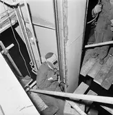 Arbete till nya travers i plåtverkstan