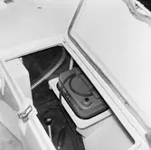 Motor ombord på segelbåten Viggen