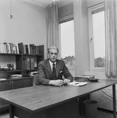 Marknadschef Bruleri på sitt tjänsterum