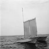 Målbåt under bogsering