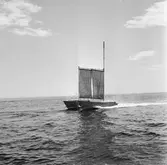 Målbåt under bogsering