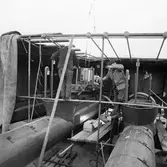 Lyft av motor till minstav