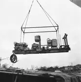 Lyft av motor till minstav