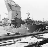 Mul 13 o 18 vid verkstadskajen och vid docka 5