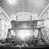 Katamaran på stapelbädden