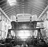 Katamaran på stapelbädden