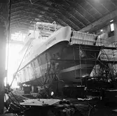 Katamaran på stapelbädden