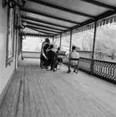 75-årsjubileet. Blåsorkester på Gubbhyllans veranda.