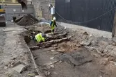 Arkeologisk undersökning pågår inom kvarteret Almen i centrala Jönköping.