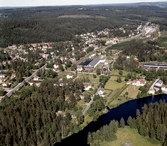 Flygfoto över Bruzaholm i Eksjö kommun. Jönköpings län 5/1976