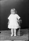 Ateljéporträtt - barn till Karl Eriksson från Björnäs, Börstil socken, Uppland 1922