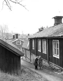 Den 1 december 1953. Vagnmakargränd, Gävle.