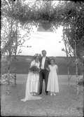 Bröllopsparet med sin brudtärna.Rölanders bröllop 1932. 