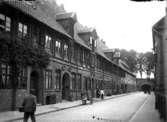 Vy från norra Tyskland, Lüneburg. Magistraten Bramten Wohnungen. Reitende-Diener Strasse ( går mellan Ochsenmarkt och Hinter der Bardowicker Mauer. Vestläge)