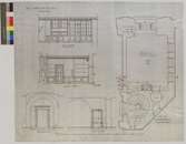 No 54. Nordiska museet. Kafeflygeln. Plan af jordvåningens sydöstra del.