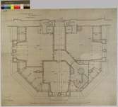 No 59. Nordiska Museet. Kafeflygeln. Plan af Våningen 2 tr upp.