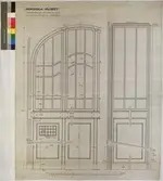 Nordiska Museet. Innerdörrar och panelverk i hufvudingångens vindfång