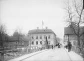Järnbron över Fyrisån, f d Järnbrogatan, nuvarande S:t Olofsgatan, Uppsala 1901 - 1902