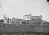 Akademiska sjukhuset och Uppsala slott från söder, Uppsala sannolikt 1860-tal