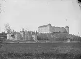 Akademiska sjukhuset och Uppsala slott från söder, Uppsala sannolikt 1860-tal
