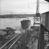 Sjösättning av 123 M/S Monica Smith.