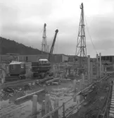 Maskinverkstad under byggnation.