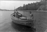 Dalkullor i motorbåt på Gullmarn, Bohuslän