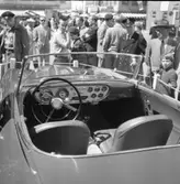 Volvo Sport visas på Kungstorget, Uddevalla, 1950-tal.