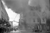 Brand i centrala Lysekil annandag jul 1966