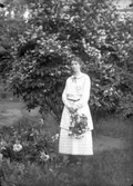 Fotograf Selma Sahlberg bland pioner och doftschersminer på Högås utanför Uddevalla år 1925.
