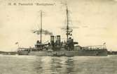 Notering på kortet: H. M. Pansarbåt 