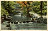 Notering på kortet: Stepping stones, jesmond dene, Newcastle on tyne.