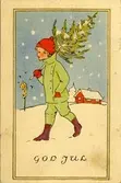 Notering på kortet: God Jul.