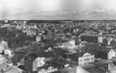 Enköping, panorama från silobyggnaden, mot norr, maj 1956