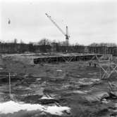 Byggnation av Junekarosserier, sett från öster. 1960-tal.