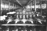 Anderstorps fabriker i Lindome ca 1900. Interiörbild från Nya spinneriet.