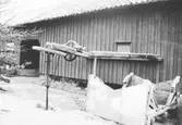 Häst- eller oxvandring. Tröskverk för djur. Bilden är tagen  1991.