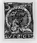 Ej realiserade förslag till frimärken Postsparbankens 50-årsjubileum, utgivet 6/12 1934. Konstnär: Olle Hjortzberg.
Valör 5 öre.