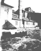 Soabs anläggningar på norra sidan uppströms Forsebron (Mölndalsfallen) ca 1920.