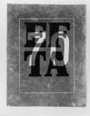 Frimärksförlaga till frimärket (skisser, förslag och originalförslag) EFTA, utgivet 15/2 1967. EFTA (European
Free Trade Association) bildades 1960 och den 1/1 1967 slopades industritullarna mellan dess medlemmar.
Konstnär: Pierre Olofsson. Skiss på skrappapper, täckfärg, tusch. Valörsiffra 70.